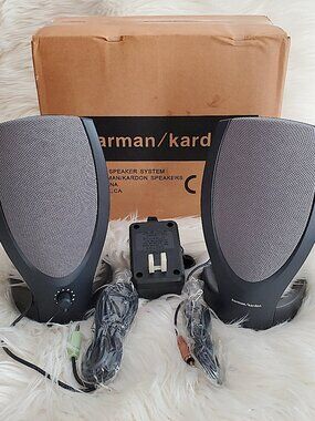 Harman Kardon Black HK206 Multimedia Speakers with 12V AC Adapter